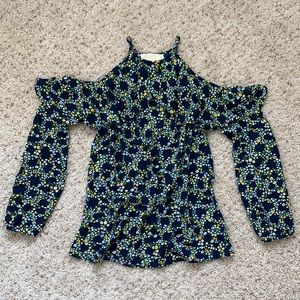 • MICHAEL KORS floral cold shoulder Top •